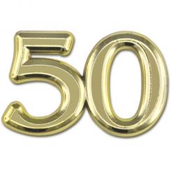Meyco Streuteile Zahl 50 Gold ca. 15 x 24mm / 15 Stk. 