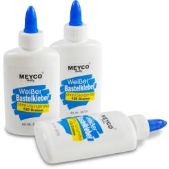 Meyco Weißer Bastelkleber - Trocknet transparent 120g 120g