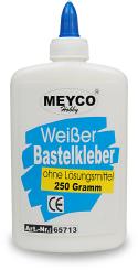 Meyco Weißer Bastelkleber - Trocknet transparent 250g 250g