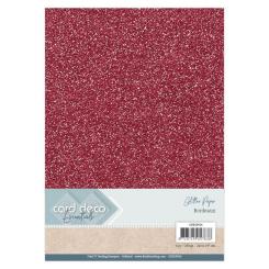 Micro-Glitterkarton DIN A4  230g/m²  - 6 Bögen Bordeaux Bordeaux