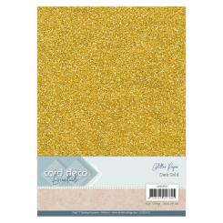Micro-Glitterkarton DIN A4  230g/m²  - 6 Bögen Dunkel Gold Dunkel Gold