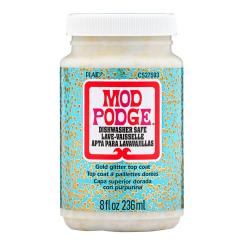 Mod Podge Dishwasher Safe Gloss Gold Glitter  - Kleber / Versiegelung / Lack 236ml 