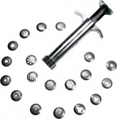 Modellierpistole / Handtonpresse mit 19 Schablonen 