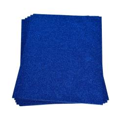 Moosgummiplatte mit Glitter 200x300x 2mm, 1 Stk. blau blau