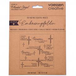 Mundart Stempel - Deutsch Text Prägefolder 15 x15cm "liebe volles Erinnern" 