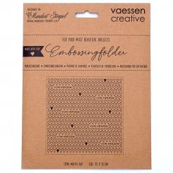 Mundart Stempel - Deutsch Text Prägefolder 15 x15cm "von Herzen" 