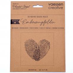 Mundart Stempel - Prägefolder 15 x15cm "Fingerabdruck Herz" 