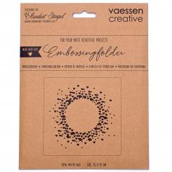 Mundart Stempel - Prägefolder 15 x15cm "Herzkreis" 