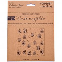 Mundart Stempel - Prägefolder 15 x15cm "Tannzapfen" 