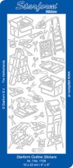New home Stickerbogen / Handyman 1 100x230mm Silber Silber