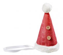 Nikolaus-Mütze ca, 19 cm, rot Strickoptik, Btl. à 1 St. 