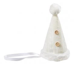 Nikolaus-Mütze ca. 19 cm, weiss Strickoptik, Btl. à 1 St. 