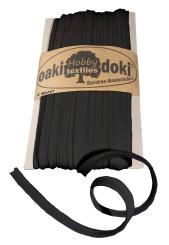 Oaki Doki Paspelband / Biesenband Tricot de Luxe Jersey  2m Ø 3mm 100-Schwarz 100-Schwarz