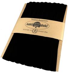 Oaki Doki Schrägband / Einfassband Tricot de Luxe Jersey gefalzt 25m x 20mm 100-Schwarz 100-Schwarz
