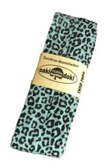 Oaki Doki Schrägband / Einfassband Tricot de Luxe Jersey gefalzt 3m x 20mm 3001-Leopard Mint 3001-Leopard Mint