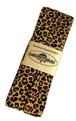 Oaki Doki Schrägband / Einfassband Tricot de Luxe Jersey gefalzt 3m x 20mm 3006-Leopard Ocker 3006-Leopard Ocker