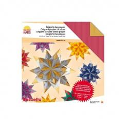 Origami Bascetta Stern Duo rot/gold 20x20cm 