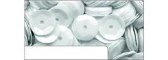 Pailletten Metallic im Blister 1400 Stück ø 6mm Weiß Weiß