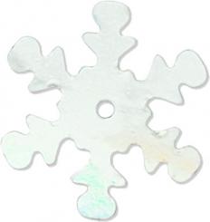 Pailletten Streuteile Schneeflocken transparent iris., 25g 