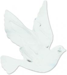 Pailletten Streuteile Tauben transparent iris., 25g 