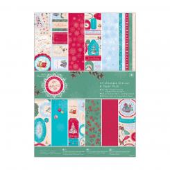 Papermania Papier Set A4  Ultimativer Stanz- & Papierblock (48Bl) - Bellissima Christmas 