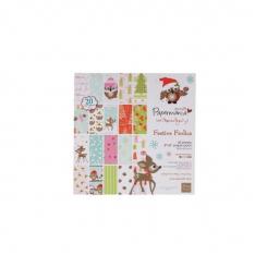 Papermania Papier Set festive frolics 40 tlg. 20,3x20,3cm 