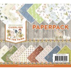 Paperpack - 15,2 x 15,2cm - Precious Marieke – Cuddling on the Farm – 170gr - 