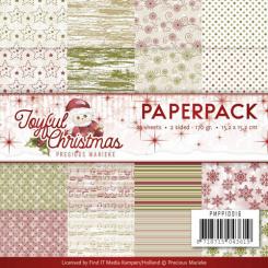 Paperpack - 15,2 x 15,2cm - Precious Marieke – Joyful Christmas – 170gr - 