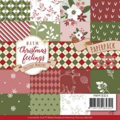 Paperpack - 15,2 x 15,2cm - Precious Marieke – Warm Christmas Feelings – 170gr - 