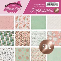 Paperpack - 15,2 x 15,2cm - Yvonne Creations - Floral Pink – 230gr - 