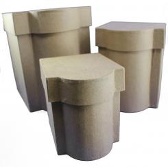 Pappart / Pappmachee 3er Set Tee Dose Large 