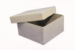 Pappart / Pappmachee Dose Quadratisch 10 x 10 x 5cm 