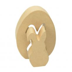 Pappart / Pappmachee Ei Silhouette, mit Schiebehase 