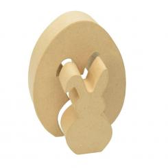 Pappart / Pappmachee Ei Silhouette, mit Schiebehase 