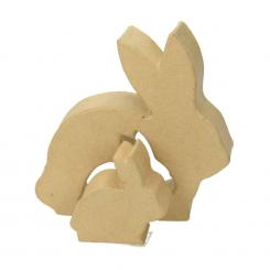 Pappart / Pappmachee Hase Silhouette, mit Schiebehase 