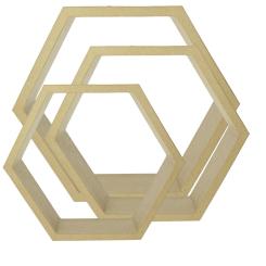 Pappart / Pappmachee Rahmen "Sechseck" 18 x 21 x 7 x1 cm 18 x 21 x 7 x1 cm