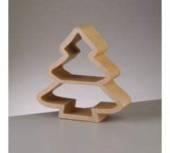 Pappart Tannenbaum Rahmen mit Fachboden 19,5x19,5x6cm 