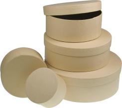 Pappschachtel rund in versch. Größen Ø8 x 4,5cm Ø8 x 4,5cm