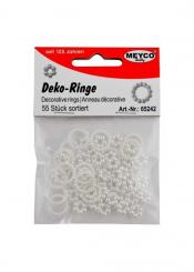 Perlenringe perlweiß sort. 55Stk. 