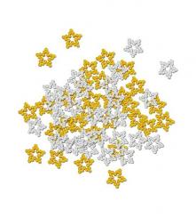 Perlensterne Gold+Silber sort. 60 Stk. 