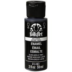 Plaid FolkArt Enamel Glas- und Keramikfarbe 59ml Licorice / Lakritze Licorice / Lakritze