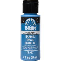 Plaid FolkArt Enamel Glas- und Keramikfarbe 59ml Metallic Blue Cascade / Blaue Kaskade Metallic Blue Cascade / Blaue Kaskade