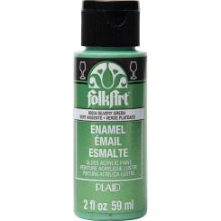 Plaid FolkArt Enamel Glas- und Keramikfarbe 59ml Metallic Silvery Green / Silbergrün Metallic Silvery Green / Silbergrün
