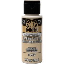 Plaid Folkart - Extreme Glitter Acrylfarbe - 59ml Golden Treasure / Goldener Schatz Golden Treasure / Goldener Schatz