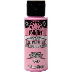Plaid Folkart - Extreme Glitter Acrylfarbe - 59ml Pink Pizzazz Pink Pizzazz