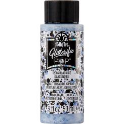 Plaid Folkart - Glitterific POP Acrylfarbe - 59ml Black Ice / Schwarzes Eis Black Ice / Schwarzes Eis