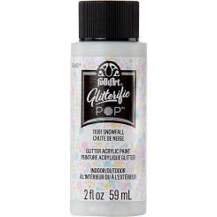 Plaid Folkart - Glitterific POP Acrylfarbe - 59ml Snowfall / Schneefall Snowfall / Schneefall