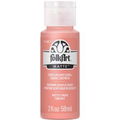 Plaid Folkart - Matte Premium Acrylfarbe - 59ml Creamy Coral / Cremige Koralle Creamy Coral / Cremige Koralle