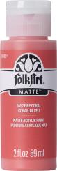 Plaid Folkart - Matte Premium Acrylfarbe - 59ml Fire Coral / Feuerkoralle Fire Coral / Feuerkoralle
