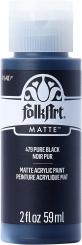 Plaid Folkart - Matte Premium Acrylfarbe - 59ml Pure Black / Pures Schwarz Pure Black / Pures Schwarz